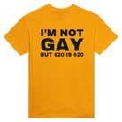 I'M NOT GAY BUT $20 IS $20 - TEE – Gold