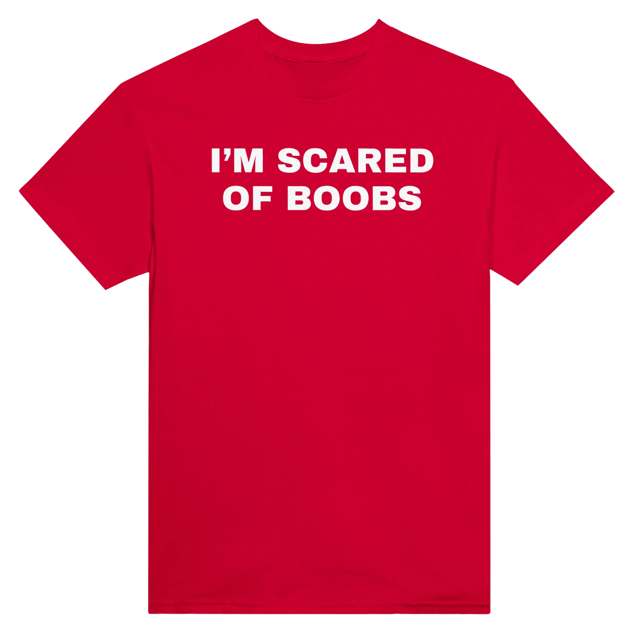 I'M SCARED OF BOOBS - TEE – Red
