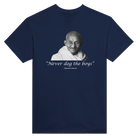 "NEVER DOG THE BOYS" -MAHATMA GANDHI - TEE – Navy