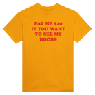 PAY ME $20 IF YOU WANT TO SEE MY BOOBS - TEE – Gold